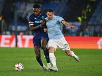 Samu Omorodion of F.C. Porto and Adam Marusic of S.S. Lazio are in action during the UEFA Europa League 2024/25 League Phase MD4 match betwe...