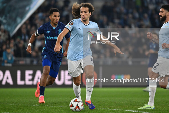 Matteo Guendouzi of S.S. Lazio is in action during the UEFA Europa League 2024/25 League Phase MD4 match between S.S. Lazio and F.C. Porto a...