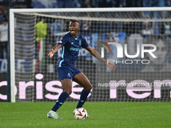 Tiago Djalo of F.C. Porto plays during the UEFA Europa League 2024/25 League Phase MD4 match between S.S. Lazio and F.C. Porto at Olympic St...