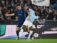 Martim Fernandes of F.C. Porto and Nuno Tavares of S.S. Lazio are in action during the UEFA Europa League 2024/25 League Phase MD4 match bet...