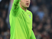 Christos Mandas of S.S. Lazio plays during the UEFA Europa League 2024/25 League Phase MD4 match between S.S. Lazio and F.C. Porto at Olympi...