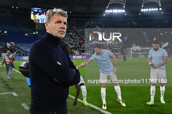 Marco Baroni coaches S.S. Lazio during the UEFA Europa League 2024/25 League Phase MD4 match between S.S. Lazio and F.C. Porto at Olympic St...