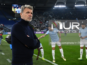 Marco Baroni coaches S.S. Lazio during the UEFA Europa League 2024/25 League Phase MD4 match between S.S. Lazio and F.C. Porto at Olympic St...