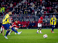 Fenerbahce forward Youssef En-Nesyri misses a penalty during the match between AZ and Fenerbahce at the AFAS Stadium for the UEFA Europa Lea...