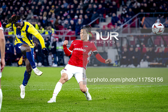 Fenerbahce forward Allan Saint-Maximin plays during the match between AZ and Fenerbahce at the AFAS Stadium for the UEFA Europa League - Lea...