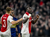 AFC Ajax Amsterdam forward Brian Brobbey celebrates the 4-0 goal during the match between Ajax and Maccabi Tel Aviv at the Johan Cruijff Are...