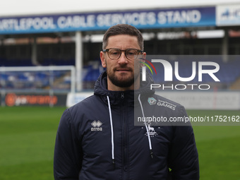 Anthony Limbrick is the new Hartlepool United Head Coach during the unveiling of the new Hartlepool United Management Team at The Prestige G...