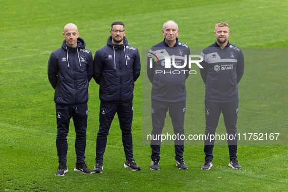 Hartlepool United's management team, from left to right, consists of Gavin Skelton (first team coach), Anthony Limbrick (head coach), Lennie...