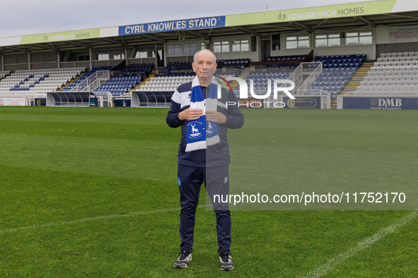 Lennie Lawrence is the newly appointed Hartlepool United manager during the unveiling of the new Hartlepool United Management Team at The Pr...