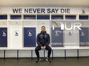 Anthony Limbrick is the new Hartlepool United Head Coach during the unveiling of the new Hartlepool United Management Team at The Prestige G...