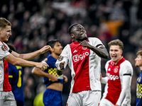 AFC Ajax Amsterdam forward Brian Brobbey celebrates the 4-0 goal during the match between Ajax and Maccabi Tel Aviv at the Johan Cruijff Are...