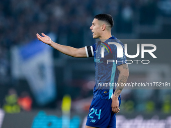 Nehuen Perez of FC Porto gestures during the UEFA Europa League 2024/25 League Phase MD4 match between SS Lazio and FC Porto at Stadio Olimp...