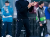 Marco Baroni head coach of SS Lazio yells during the UEFA Europa League 2024/25 League Phase MD4 match between SS Lazio and FC Porto at Stad...