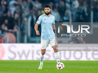 Samuel Gigot of SS Lazio during the UEFA Europa League 2024/25 League Phase MD4 match between SS Lazio and FC Porto at Stadio Olimpico on No...