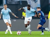 Nuno Tavares of SS Lazio and Fabio Vieira of FC Porto compete for the ball during the UEFA Europa League 2024/25 League Phase MD4 match betw...