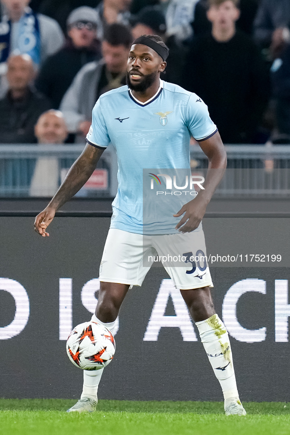 Nuno Tavares of SS Lazio during the UEFA Europa League 2024/25 League Phase MD4 match between SS Lazio and FC Porto at Stadio Olimpico on No...