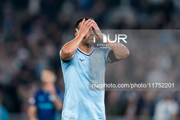 Pedro of SS Lazio looks dejected during the UEFA Europa League 2024/25 League Phase MD4 match between SS Lazio and FC Porto at Stadio Olimpi...