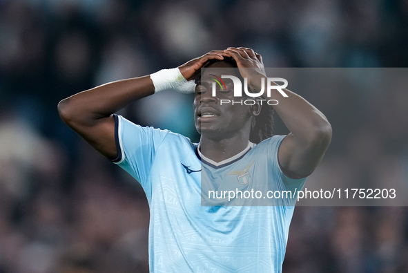 Loum Tchaouna of SS Lazio looks dejected during the UEFA Europa League 2024/25 League Phase MD4 match between SS Lazio and FC Porto at Stadi...