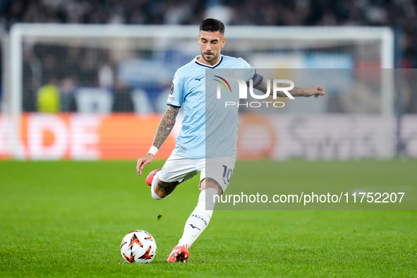 Mattia Zaccagni of SS Lazio during the UEFA Europa League 2024/25 League Phase MD4 match between SS Lazio and FC Porto at Stadio Olimpico on...