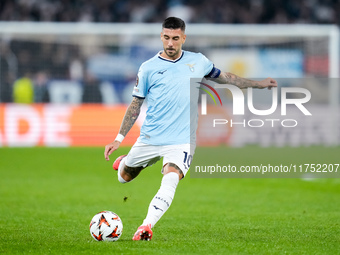 Mattia Zaccagni of SS Lazio during the UEFA Europa League 2024/25 League Phase MD4 match between SS Lazio and FC Porto at Stadio Olimpico on...