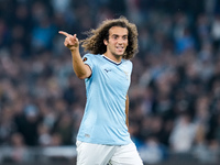 Matteo Guendouzi of SS Lazio gestures during the UEFA Europa League 2024/25 League Phase MD4 match between SS Lazio and FC Porto at Stadio O...