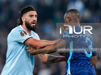 Samuel Gigot of SS Lazio and Tiago Djalo' of FC Porto during the UEFA Europa League 2024/25 League Phase MD4 match between SS Lazio and FC P...