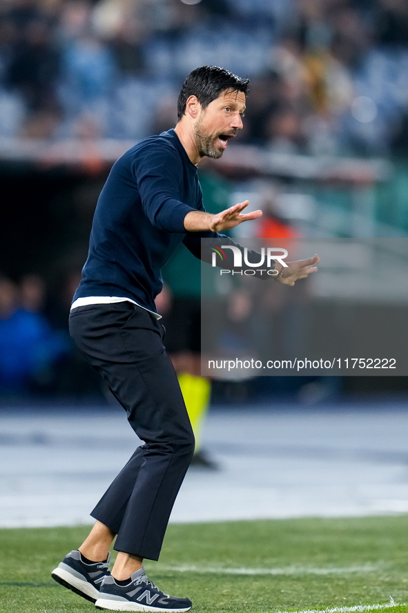 Vitor Bruno head coach of FC Porto gestures during the UEFA Europa League 2024/25 League Phase MD4 match between SS Lazio and FC Porto at St...