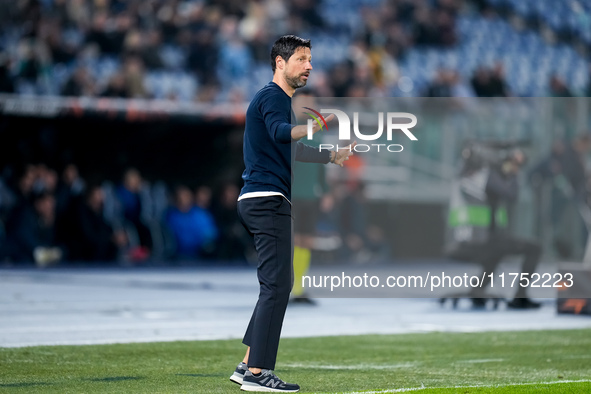 Vitor Bruno head coach of FC Porto gestures during the UEFA Europa League 2024/25 League Phase MD4 match between SS Lazio and FC Porto at St...