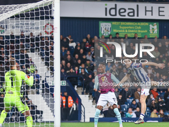 #11, Jaidon Anthony of Burnley and #4, Callum Styles of WBA are in action in the West Bromwich Albion area during the Sky Bet Championship m...