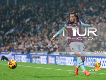 Luca Koleosho of Burnley is in attacking action during the Sky Bet Championship match between West Bromwich Albion and Burnley at The Hawtho...