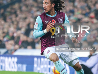 Luca Koleosho of Burnley participates in the Sky Bet Championship match between West Bromwich Albion and Burnley at The Hawthorns in West Br...