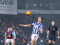 Jayson Molumby of WBA controls the ball during the Sky Bet Championship match between West Bromwich Albion and Burnley at The Hawthorns in W...