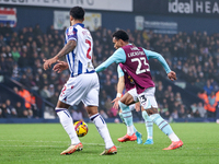 Number 23, Lucas Pires of Burnley, makes an attacking run during the Sky Bet Championship match between West Bromwich Albion and Burnley at...