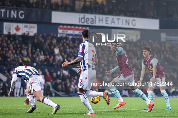 Number 23, Lucas Pires of Burnley, makes an attacking run during the Sky Bet Championship match between West Bromwich Albion and Burnley at...