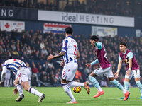 Number 23, Lucas Pires of Burnley, makes an attacking run during the Sky Bet Championship match between West Bromwich Albion and Burnley at...