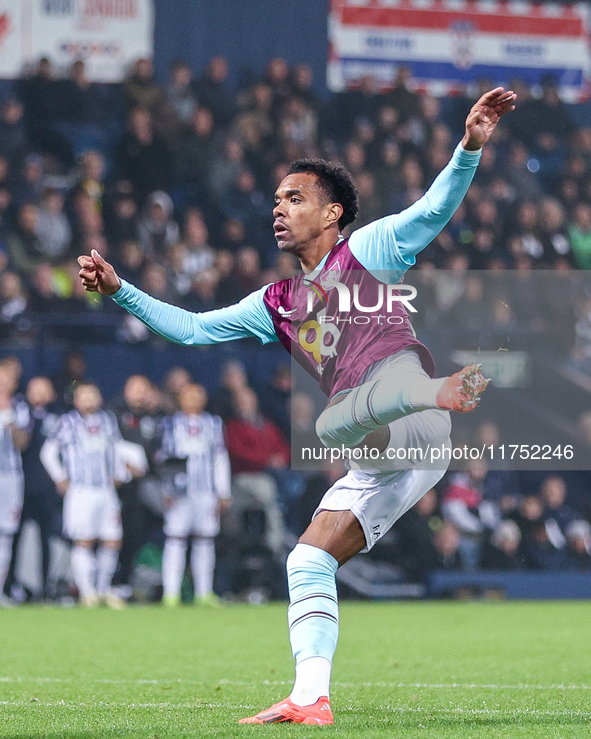 Lucas Pires of Burnley is number 23 during the Sky Bet Championship match between West Bromwich Albion and Burnley at The Hawthorns in West...