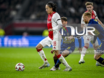 AFC Ajax Amsterdam midfielder Kian Fitz-Jim plays during the match between Ajax and Maccabi Tel Aviv at the Johan Cruijff ArenA for the UEFA...