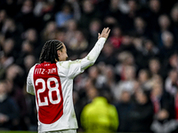 AFC Ajax Amsterdam midfielder Kian Fitz-Jim celebrates the 5-0 goal during the match between Ajax and Maccabi Tel Aviv at the Johan Cruijff...