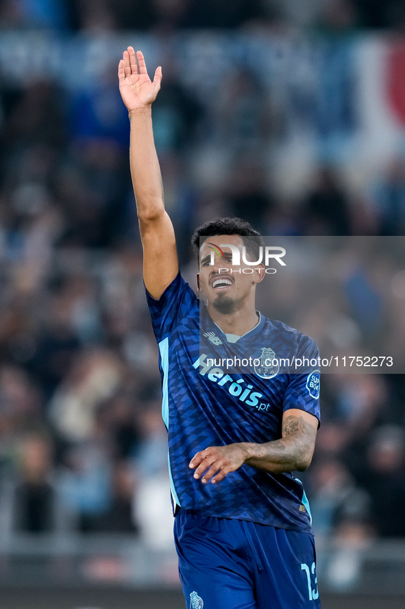 Galeno of FC Porto gestures during the UEFA Europa League 2024/25 League Phase MD4 match between SS Lazio and FC Porto at Stadio Olimpico on...