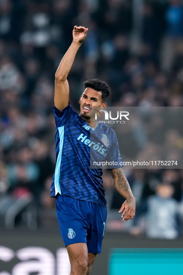 Galeno of FC Porto gestures during the UEFA Europa League 2024/25 League Phase MD4 match between SS Lazio and FC Porto at Stadio Olimpico on...