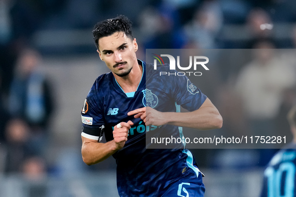 Stephen Eustaquio of FC Porto celebrates after scoring first goal during the UEFA Europa League 2024/25 League Phase MD4 match between SS La...