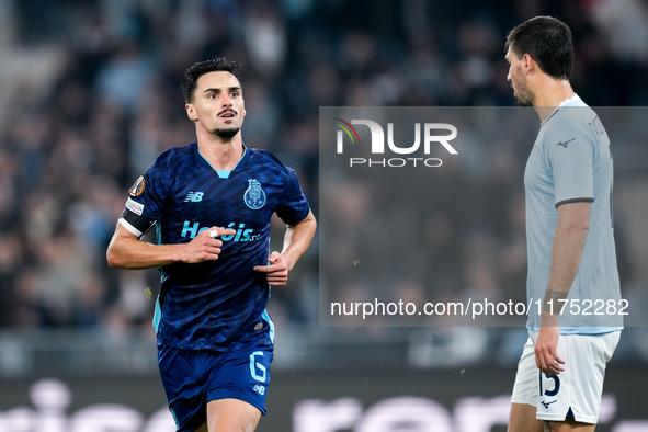 Stephen Eustaquio of FC Porto celebrates after scoring first goal during the UEFA Europa League 2024/25 League Phase MD4 match between SS La...