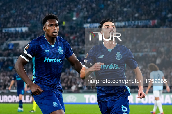 Stephen Eustaquio of FC Porto celebrates after scoring first goal during the UEFA Europa League 2024/25 League Phase MD4 match between SS La...