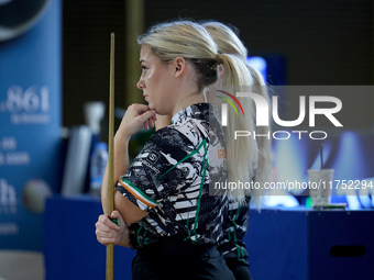 Twin sisters Carrie (front) and Megan (mostly hidden in picture) Randle from the Blackball Federation of Ireland national ladies doubles tea...