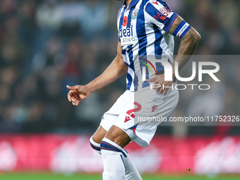 Darnell Furlong of WBA is on the ball during the Sky Bet Championship match between West Bromwich Albion and Burnley at The Hawthorns in Wes...