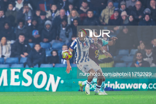 Number 18, Karlan Grant of WBA, is in attacking action during the Sky Bet Championship match between West Bromwich Albion and Burnley at The...