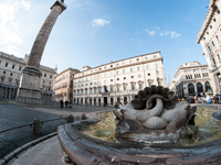 View of Palazzo Chigi, seat of the Italian government, in Rome, Italy, on November 7, 2024. (