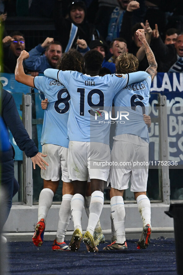 Pedro of S.S. Lazio celebrates after scoring the goal of 2-1 during the UEFA Europa League 2024/25 League Phase MD4 match between S.S. Lazio...