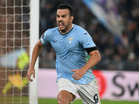 Pedro of S.S. Lazio celebrates after scoring the goal of 2-1 during the UEFA Europa League 2024/25 League Phase MD4 match between S.S. Lazio...