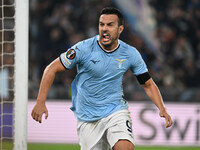 Pedro of S.S. Lazio celebrates after scoring the goal of 2-1 during the UEFA Europa League 2024/25 League Phase MD4 match between S.S. Lazio...